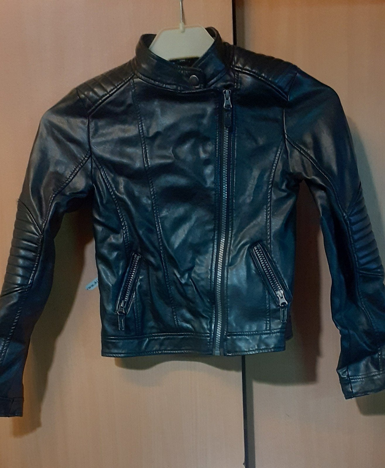 mooie lederlook meisjesjas, Ophalen, Zo goed als nieuw, Meisje, Jas