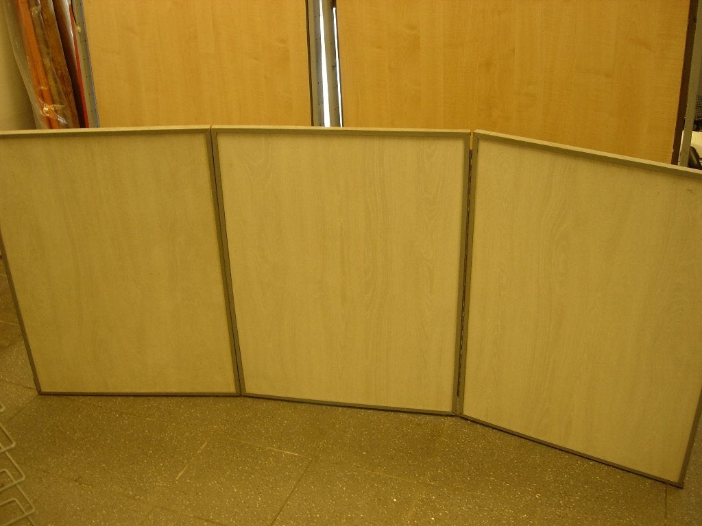 tafelplooischerm, Industriel, Utilisé, Bois, Beige
