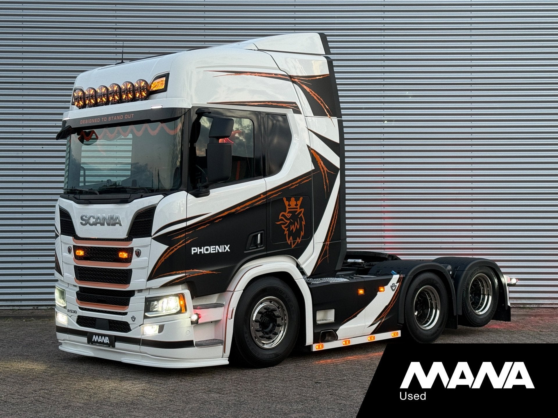 Scania R530 V8 6x2 LL Phoenix SHOWTRUCK // BUFFL opbouw - Li, Autos, Camions, Cuir, Achat, 390 kW, 2 places
