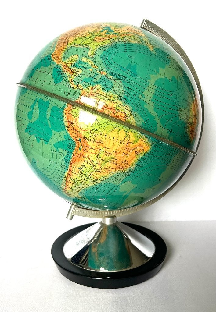 Grote vintage wereldbol 1970 Standaard uitgeverij, Antiek en Kunst, Ophalen of Verzenden