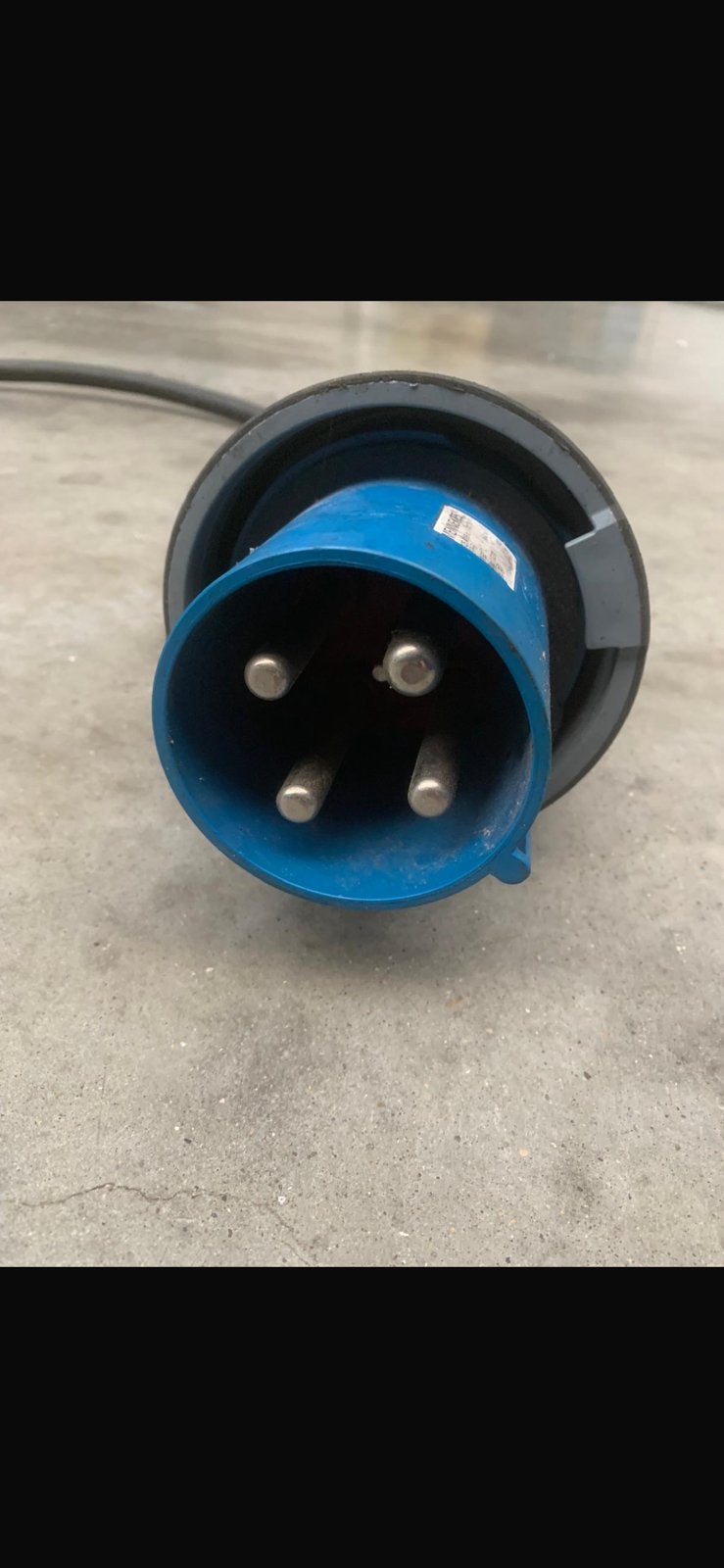 Mennekens CEE stekker blauw 125A, Ophalen of Verzenden, Zo goed als nieuw, Stekker