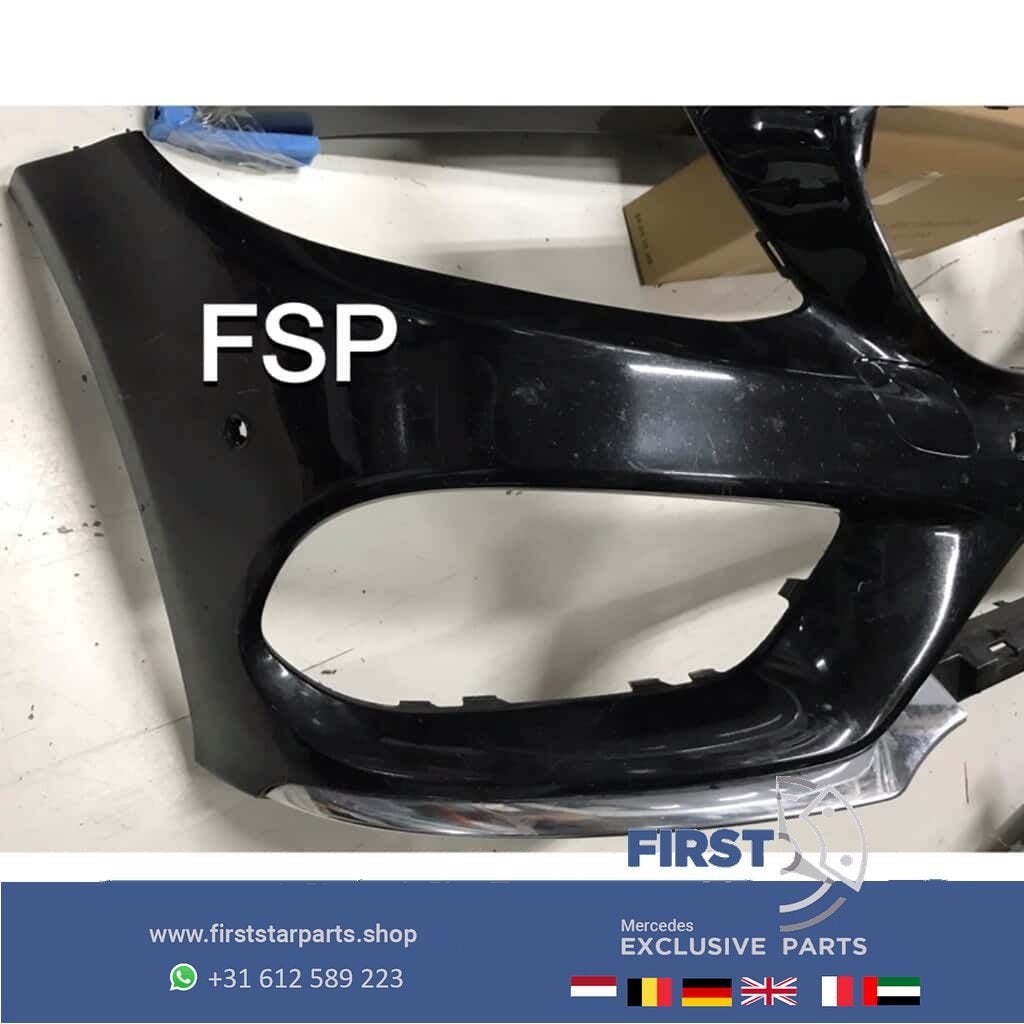 W205 C205 C43 AMG Voorbumper Mercedes C Klasse zwart 43 bump, Utilisé, -, Avant, -