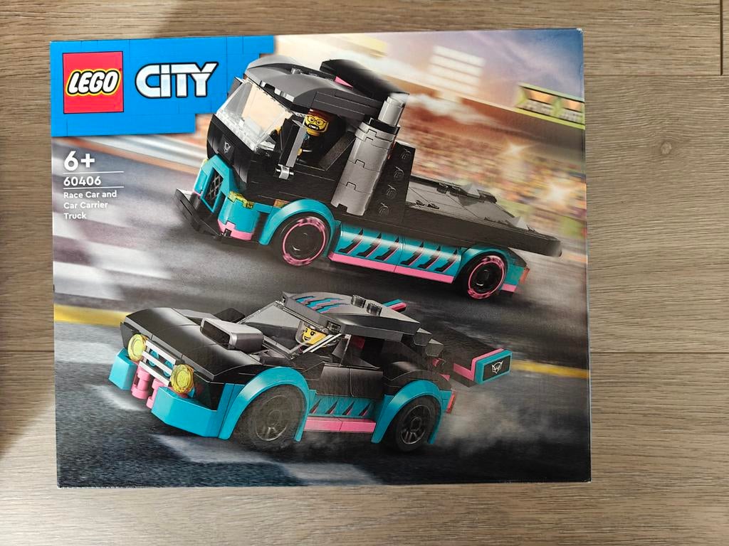 Lego City 60406 Raceauto en transporttruck, Ophalen of Verzenden, Nieuw, Complete set, Lego