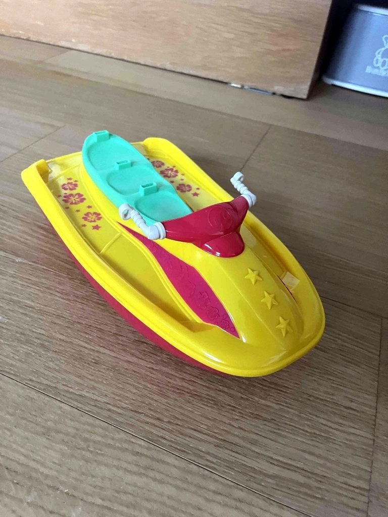 Jet-ski Barbie jaune et rose, Enfants & Bébés, Enlèvement ou Envoi, Utilisé, Barbie
