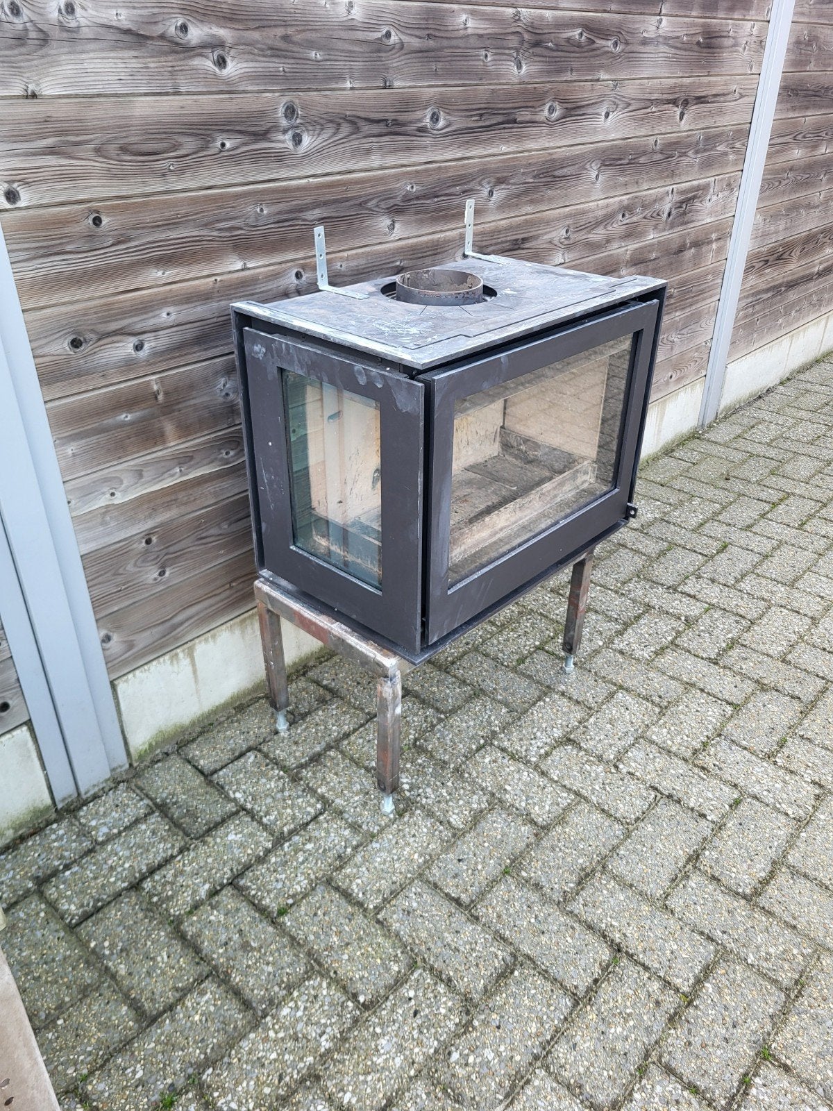 Hoek openhaard, Ophalen, Gebruikt, Houtkachel, Inbouw