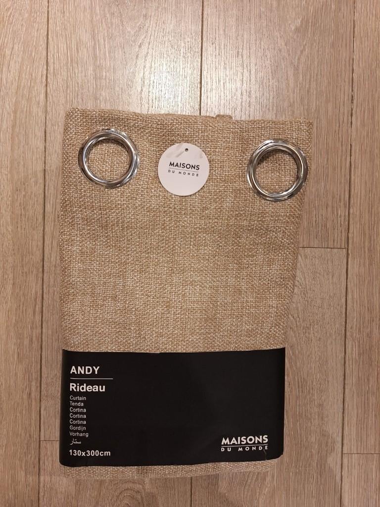 Magnifique rideau beige (300*130cm), Enlèvement, Neuf, Beige