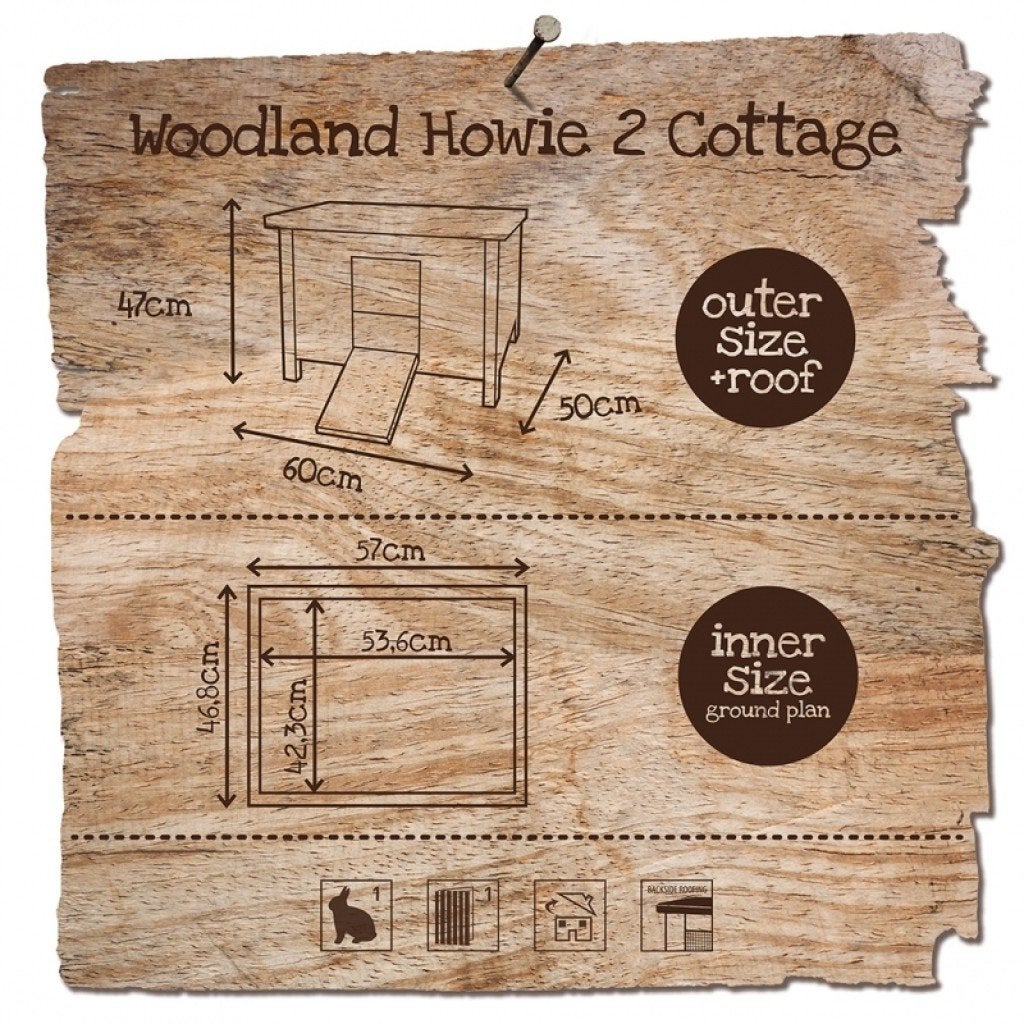 Konijnenhok 'Howie-2 cottage': Promo, Ophalen, Nieuw, Hok, Cavia