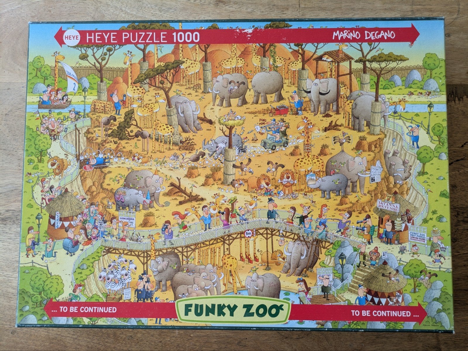 Puzzel Heye Funky Zoo African Habitat 1000 stukjes, Ophalen, 500 t/m 1500 stukjes, Gebruikt, Legpuzzel