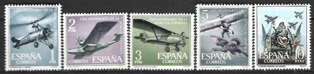 L'Espagne 50 ans d'aviation **, Timbres & Monnaies, Timbres | Timbres thématiques, Envoi, Non oblitéré, Avions