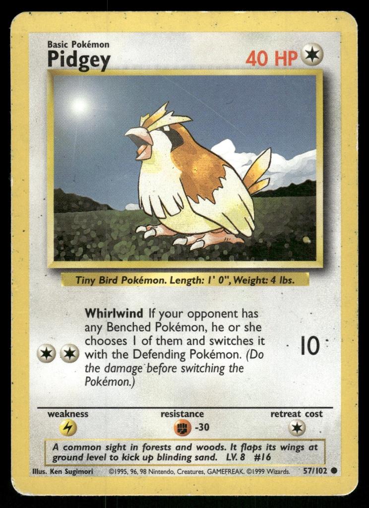 Pidgey 57/102 - Base (Good), Verzenden, Gebruikt