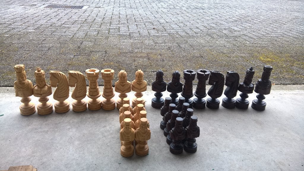 schaakstukken complete, Hobby en Vrije tijd, Ophalen, Gebruikt
