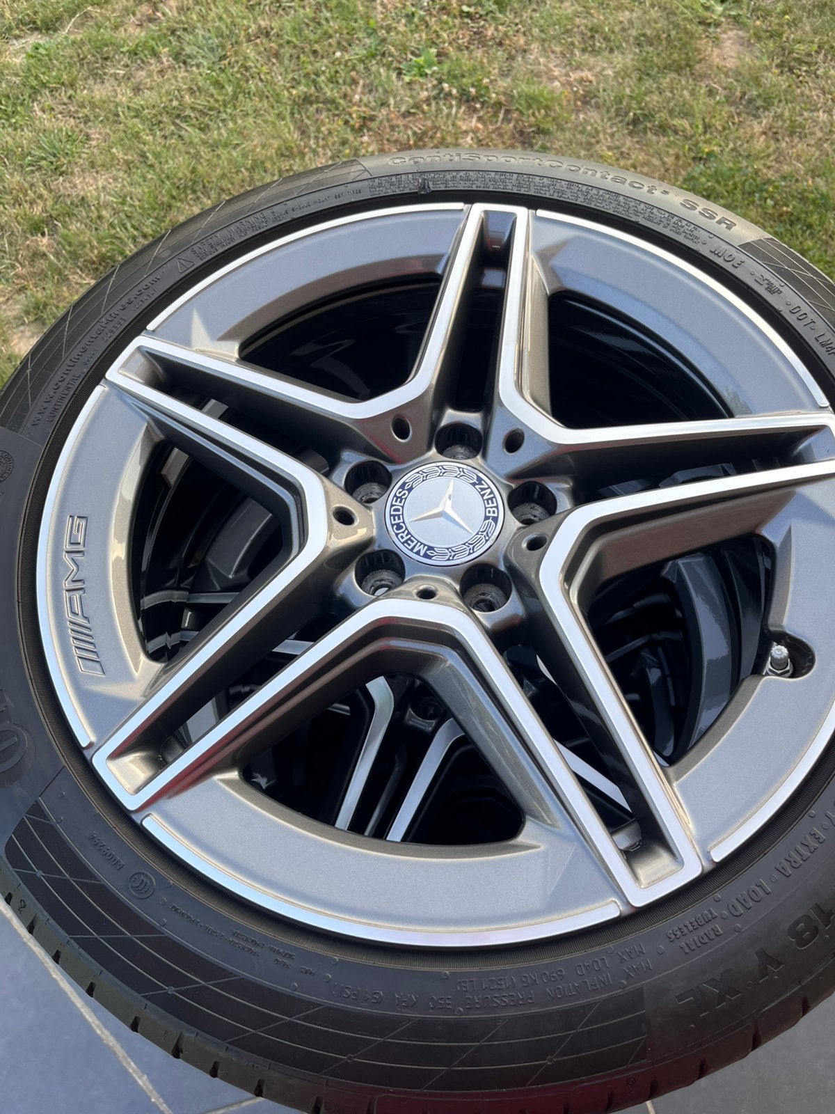 Jantes Mercedes AMG d’origines avec pneus, Autos : Pièces & Accessoires, Pneus & Jantes, Enlèvement, Pneu(s)