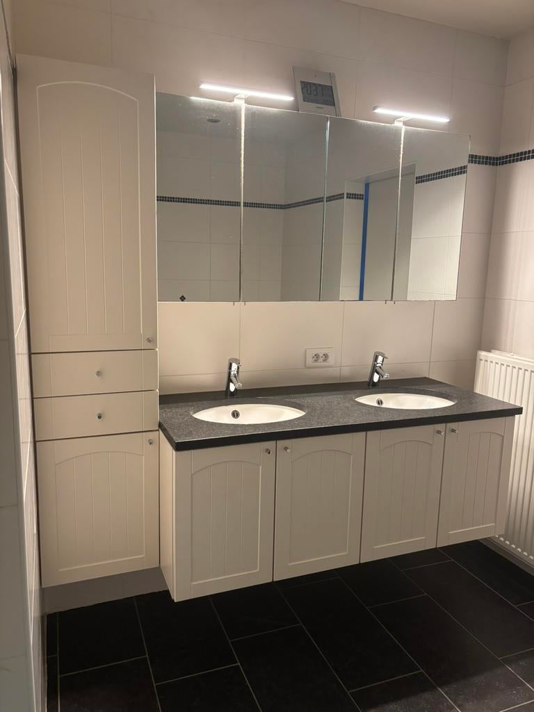 Badkamermeubel dubbele lavabo, Ophalen, Gebruikt