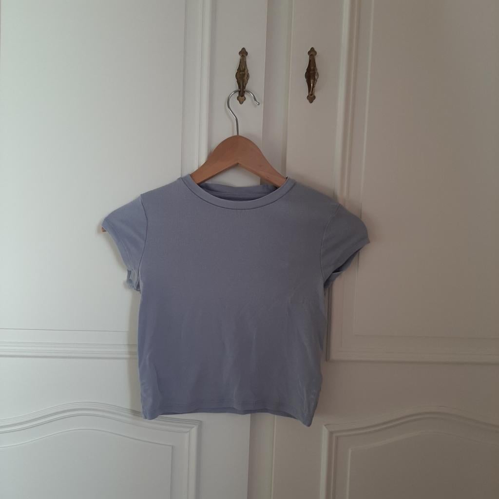 zomers blauw/grijs T-shirt maat 146/152, Enfants & Bébés, Vêtements enfant | Taille 146, Chemise ou À manches longues, H&M, Enlèvement