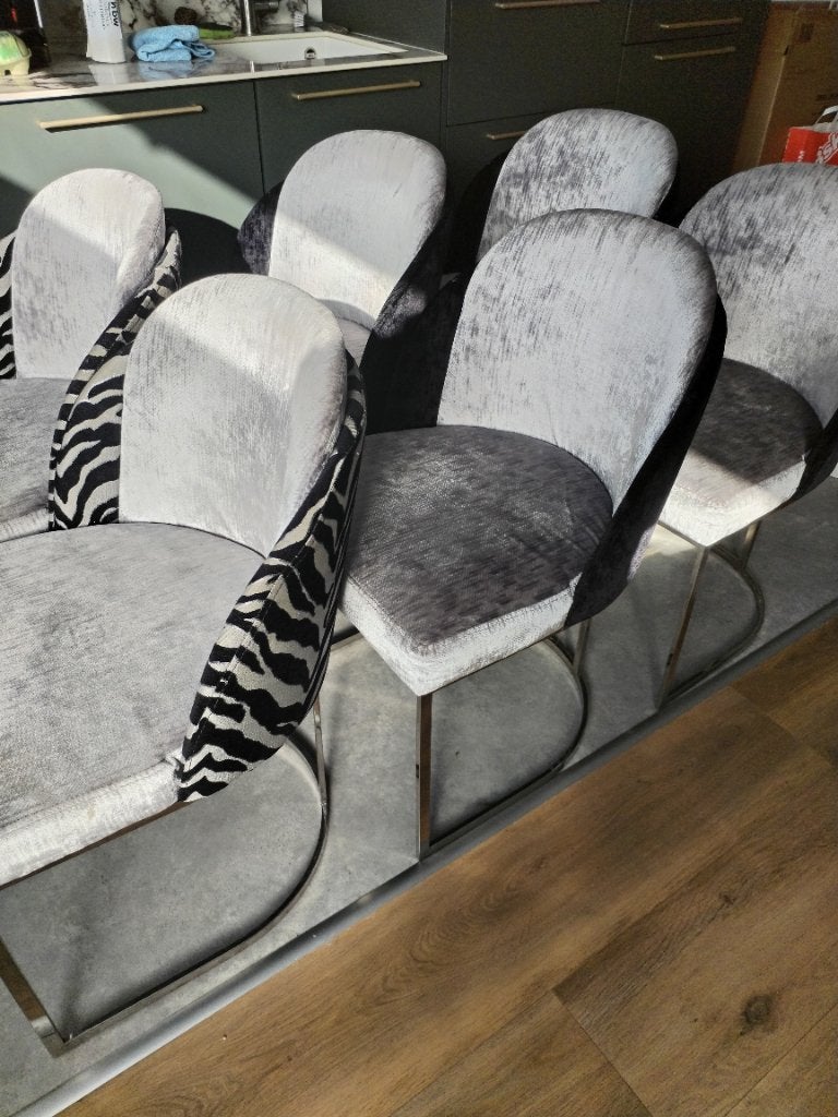 Chaise de salle à manger, Enlèvement, Comme neuf, Gris, Cinq, Six Chaises ou plus
