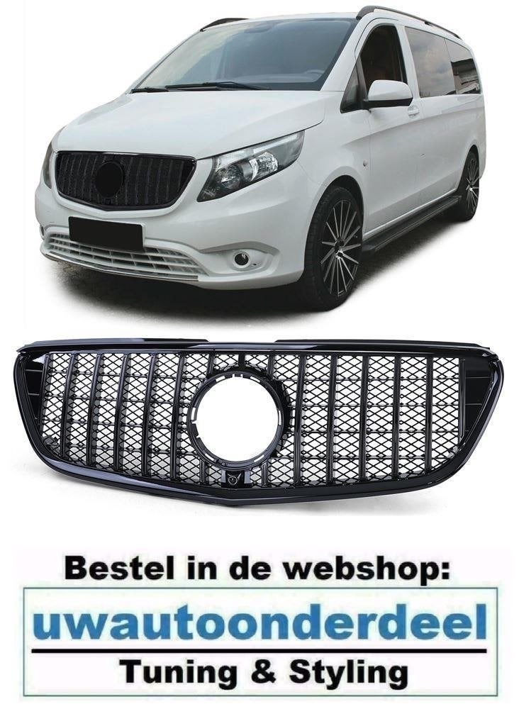 Grill Panamericana AMG Design Glans Zwart Voor MB Vito W447, Envoi