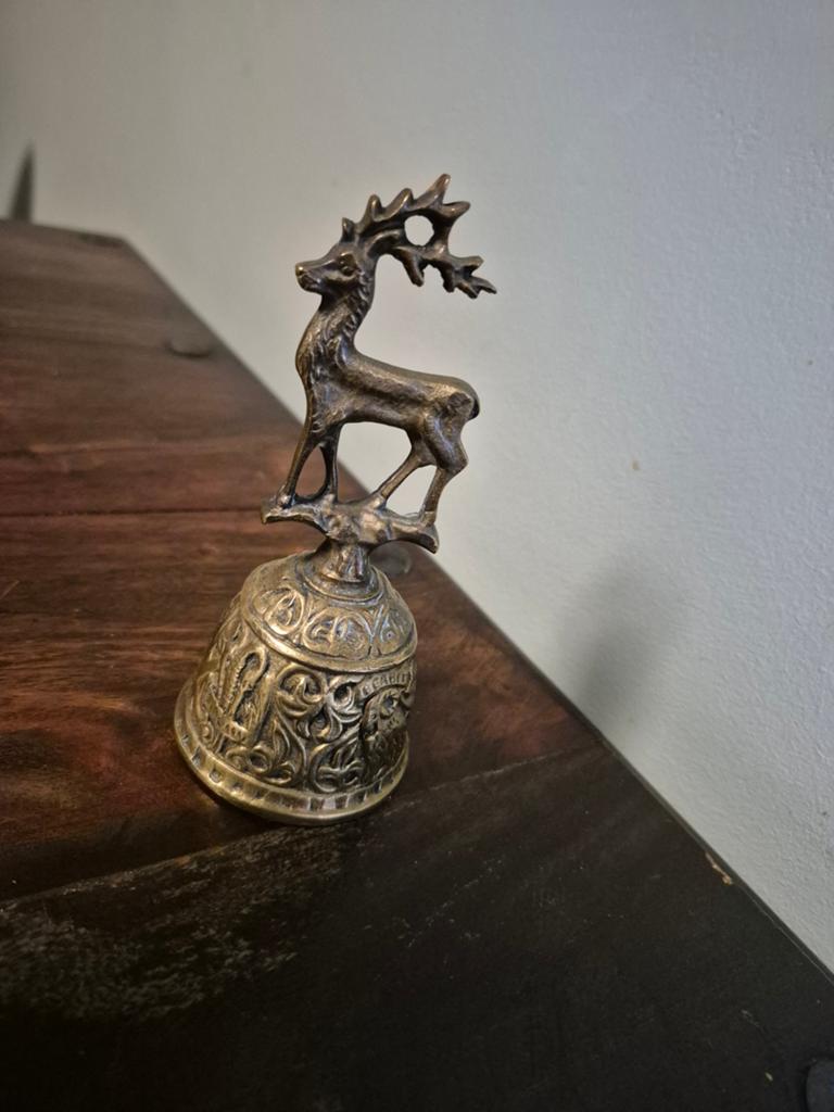 massieve oude tafelbel  st hubert, Antiek en Kunst, Ophalen of Verzenden