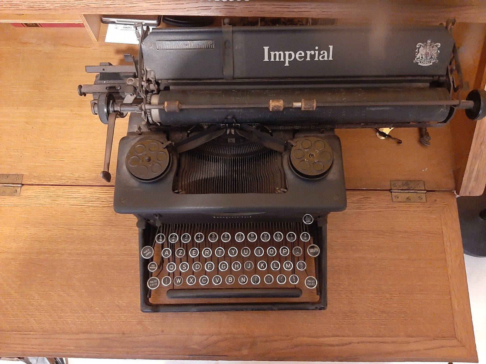 Antiek typemachien Imperial, Diversen, Typemachines, Ophalen, Gebruikt