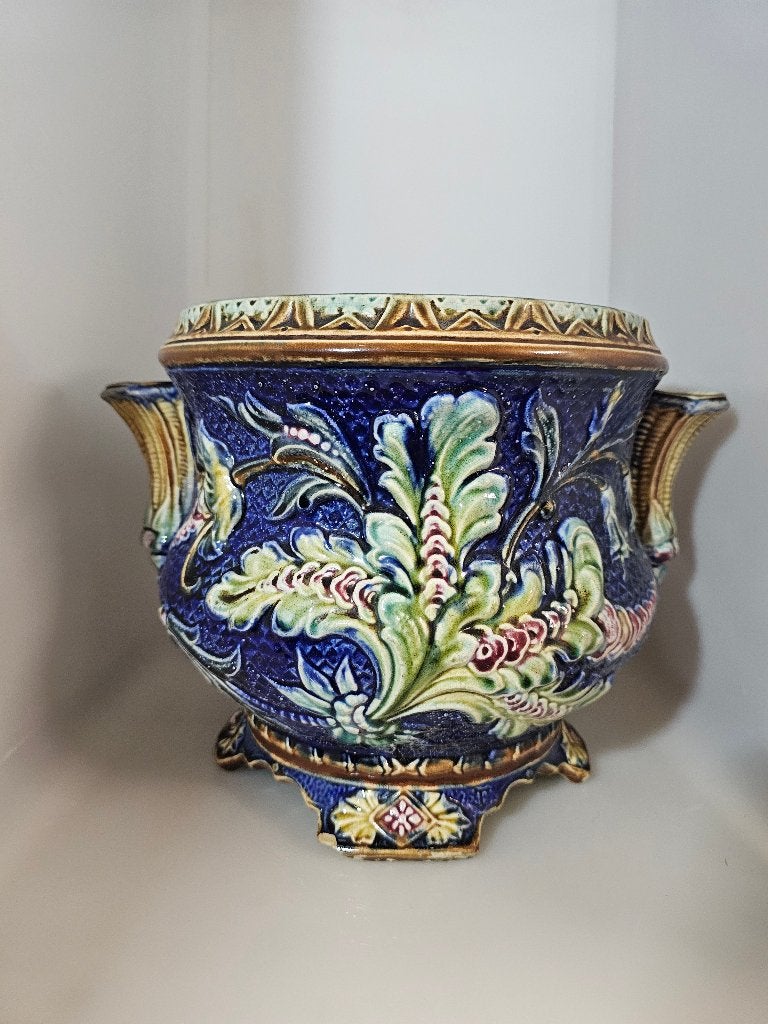 2 cache pot Barbotine, Antiek en Kunst, Ophalen of Verzenden