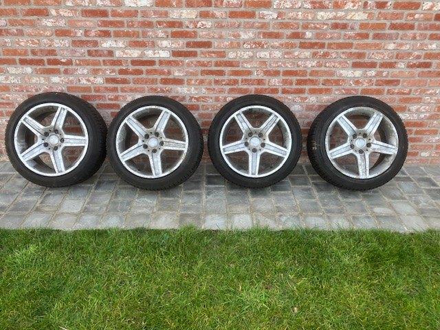 Winterbanden op alu velg, Ophalen, Gebruikt, Banden en Velgen, 17 inch