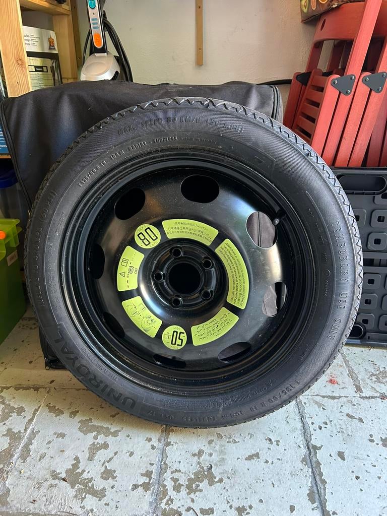 Reservewiel (thuiskomer), Auto-onderdelen, Banden en Velgen, Ophalen, 18 inch, Nieuw, 135 mm