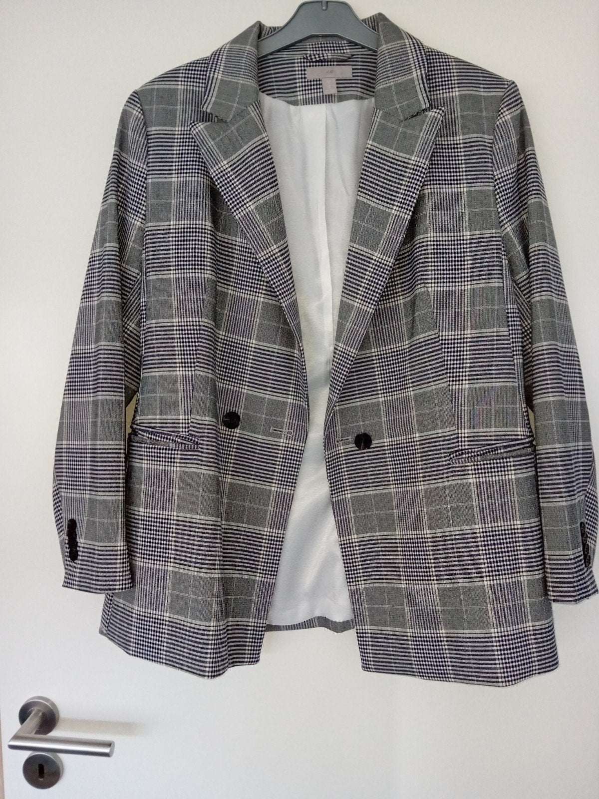 veste tailleur femme, Kleding | Dames, Ophalen, H&M, Maat 42/44 (L), Grijs