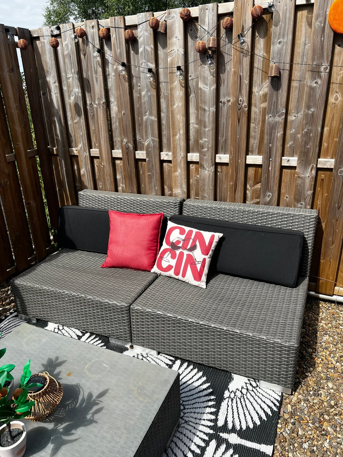 Tuin lounge, bank + tafel, Ophalen, Gebruikt, Bank