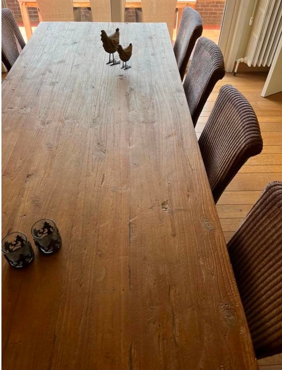 Eettafel in  oude teak, Huis en Inrichting, Tafels | Eettafels, Ophalen