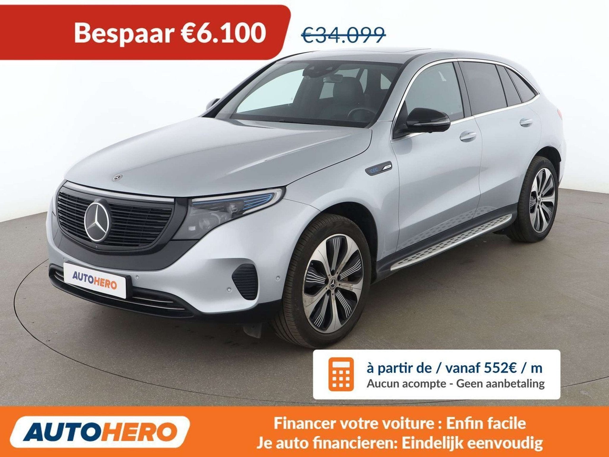 Mercedes-Benz EQC 400 400 4Matic Edition 1886 (bj 2019), Auto's, Automaat, Stof, 408 pk, Elektrisch