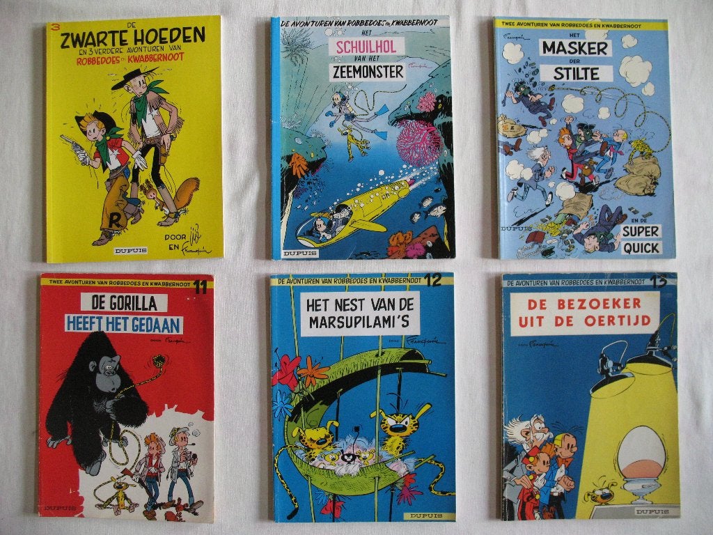 Robbedoes en kwabbernoot, 26 stuks, 14 x 1ste druk, Meerdere stripboeken, Ophalen of Verzenden, Zo goed als nieuw