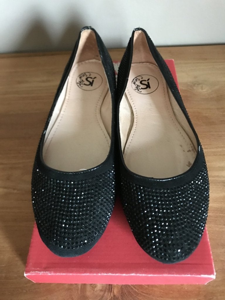 Ballerines noires, taille 39, en parfait état !, Enlèvement ou Envoi, Comme neuf, Ballerines, Noir
