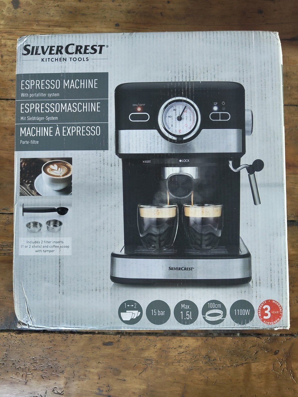 Machine à expresso Silvercrest, Electroménager, Enlèvement, Café moulu
