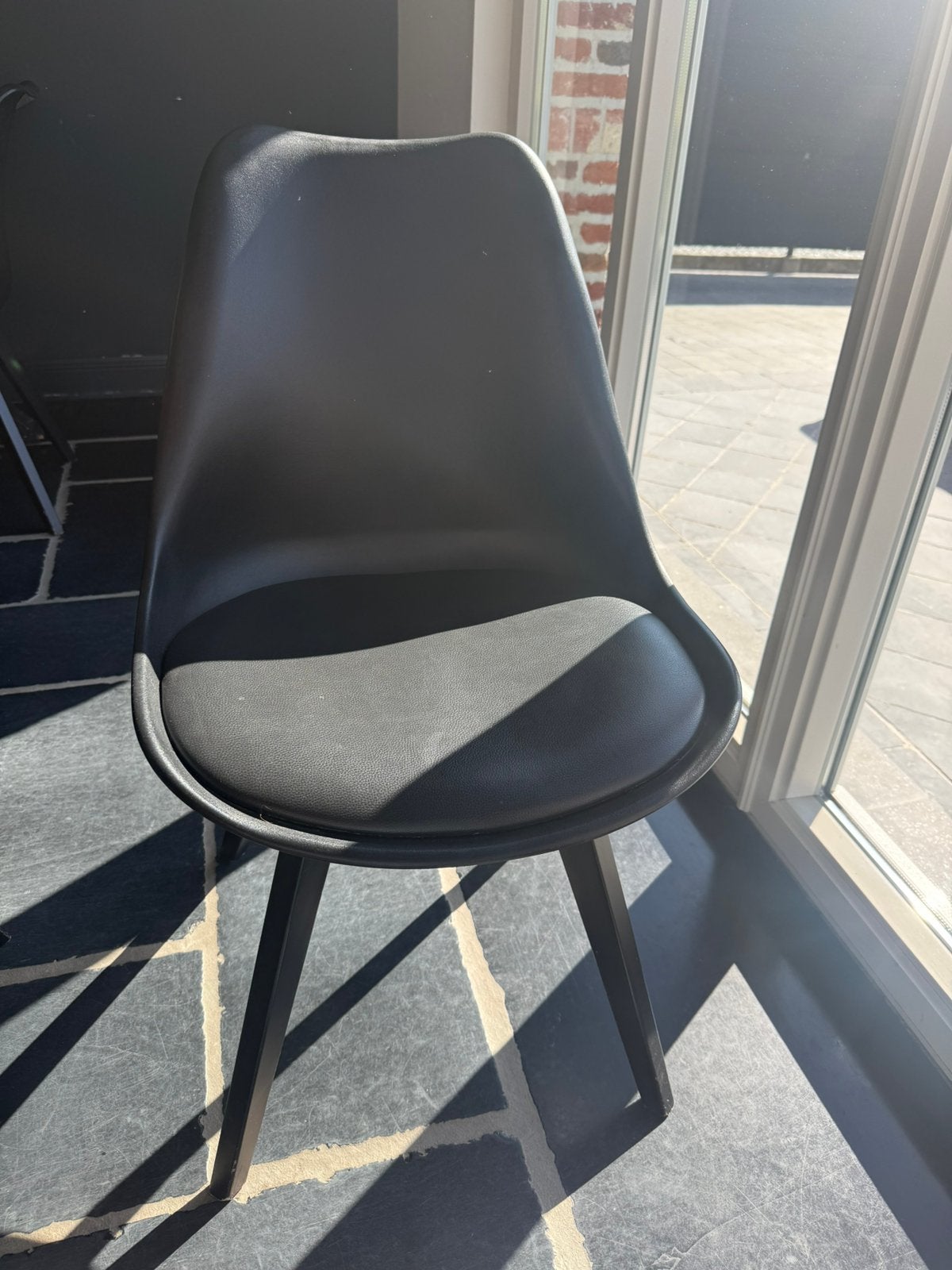 6 stoelen zwart, Gebruikt, Zwart, Vijf, Zes of meer stoelen, Ophalen