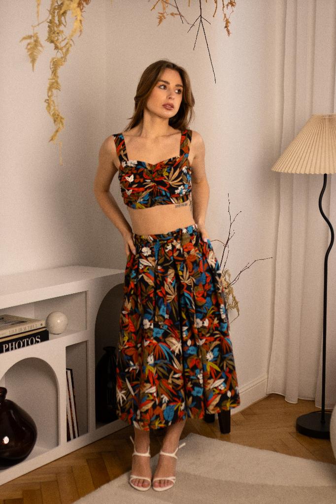 Premium zomer set top met rok. Katoen. NIEUW! HANDGEMAAKT!, Verzenden, Nieuw, Maat 38/40 (M)