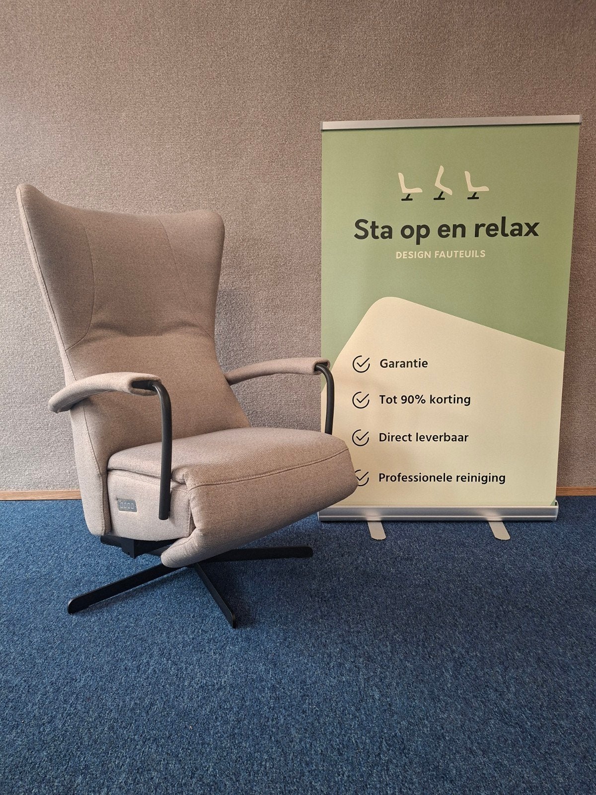 sta op relax Zetel Prominent C102 extra luxe!, Ophalen of Verzenden, Stof