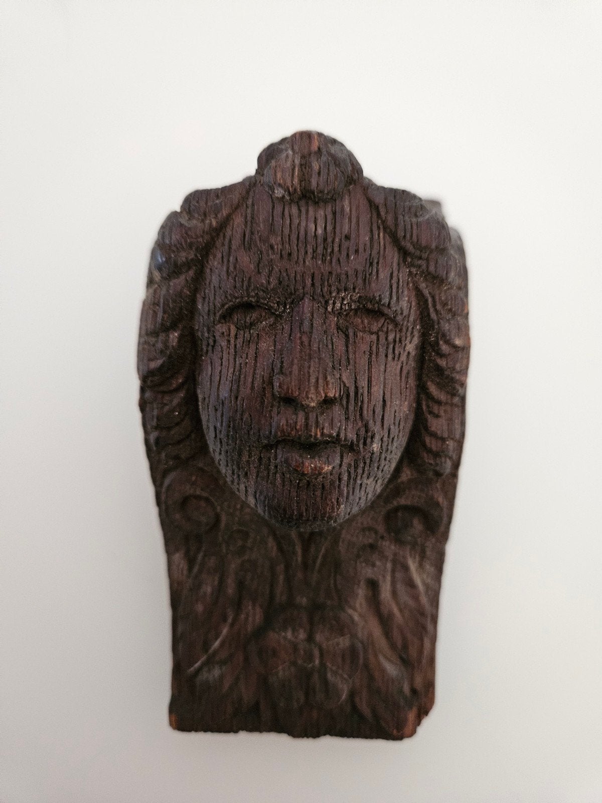 Ornement de meuble ancien sculpté à la main, Enlèvement ou Envoi, Patiné, Sculpture sur bois