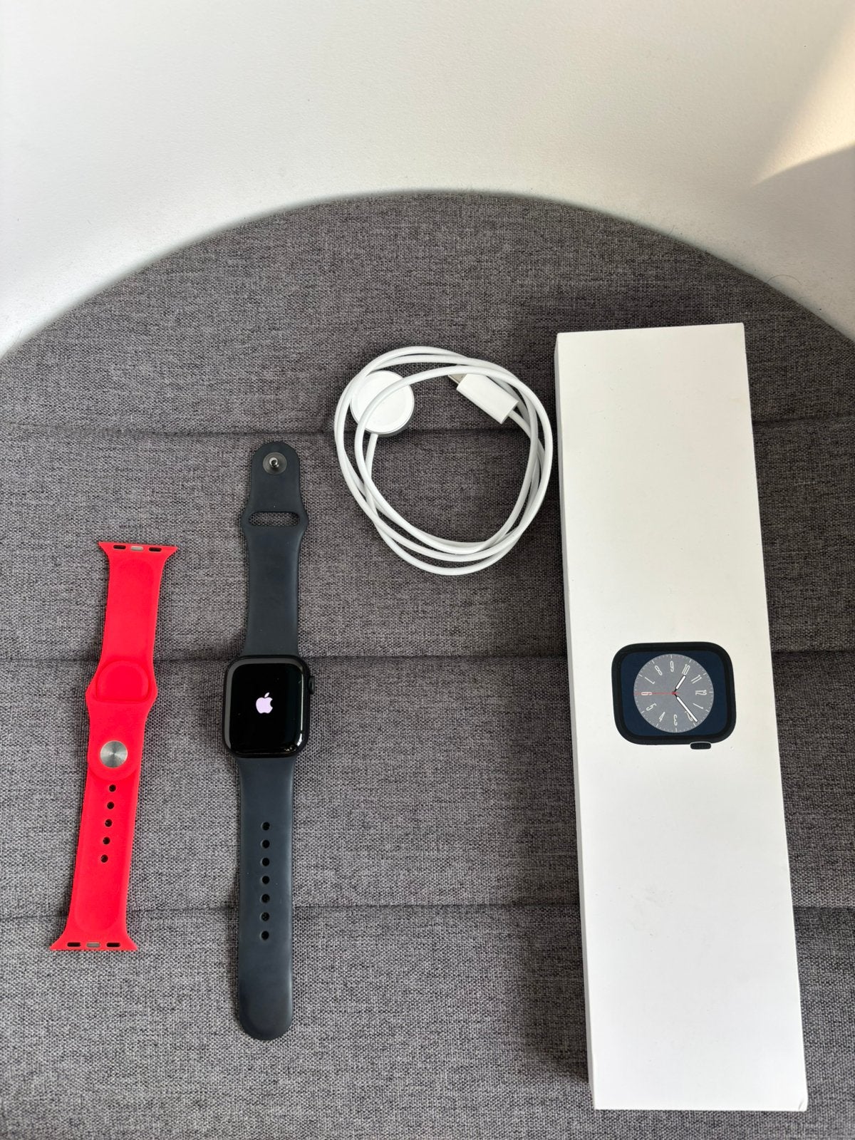 Apple Watch Series 8 41mm GPS midnight perfecte staat, Handtassen en Accessoires, Smartwatches, Ophalen, Zwart, IOS, Zo goed als nieuw