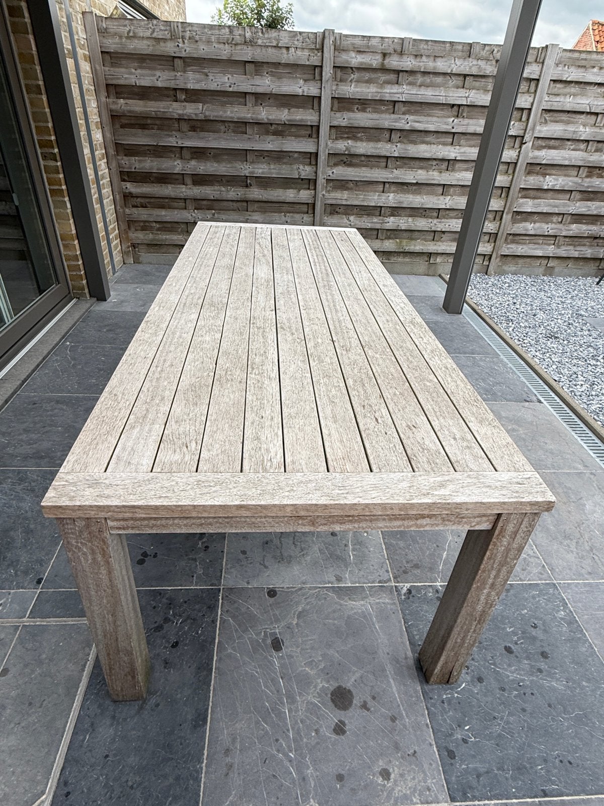 Tafel teak 240x100, Tuin en Terras, Tuintafels, Ophalen, Gebruikt, Rechthoekig, Teakhout