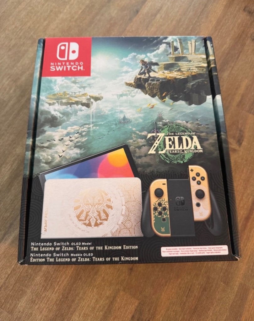 Nintendo Switch OLED-console - Zelda TOTK-verzamelversie, Games en Spelcomputers, Spelcomputers | Nintendo Switch, Nieuw, Switch OLED