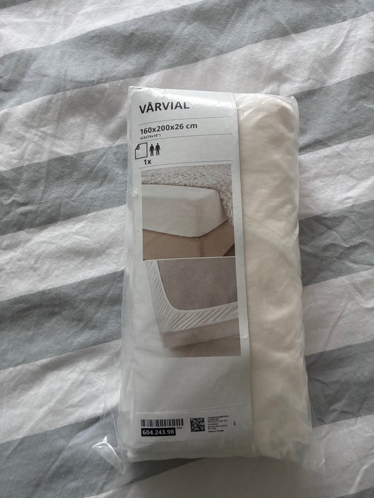 Hoeslaken 160 x 200, Ophalen, Katoen, IKEA, Wasbaar