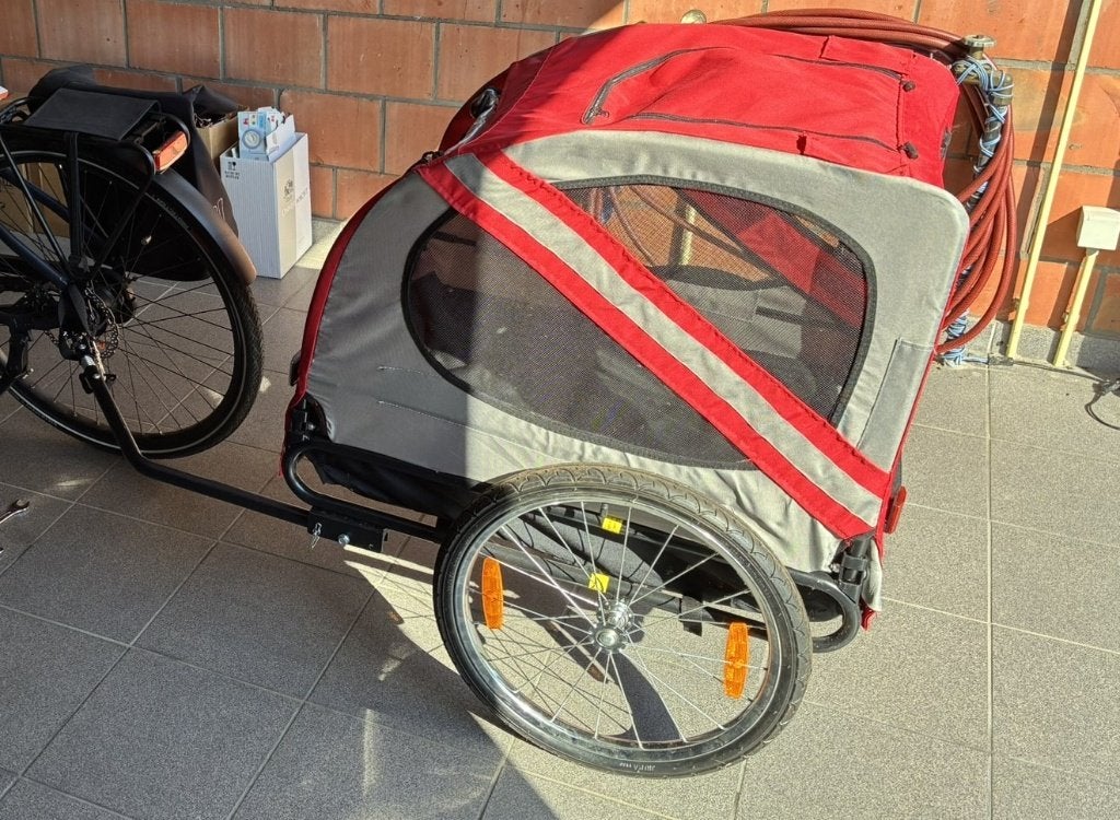 Grote honden aanhangwagen voor fiets, Ophalen, Gebruikt, Opvouwbaar, 20 tot 40 kg