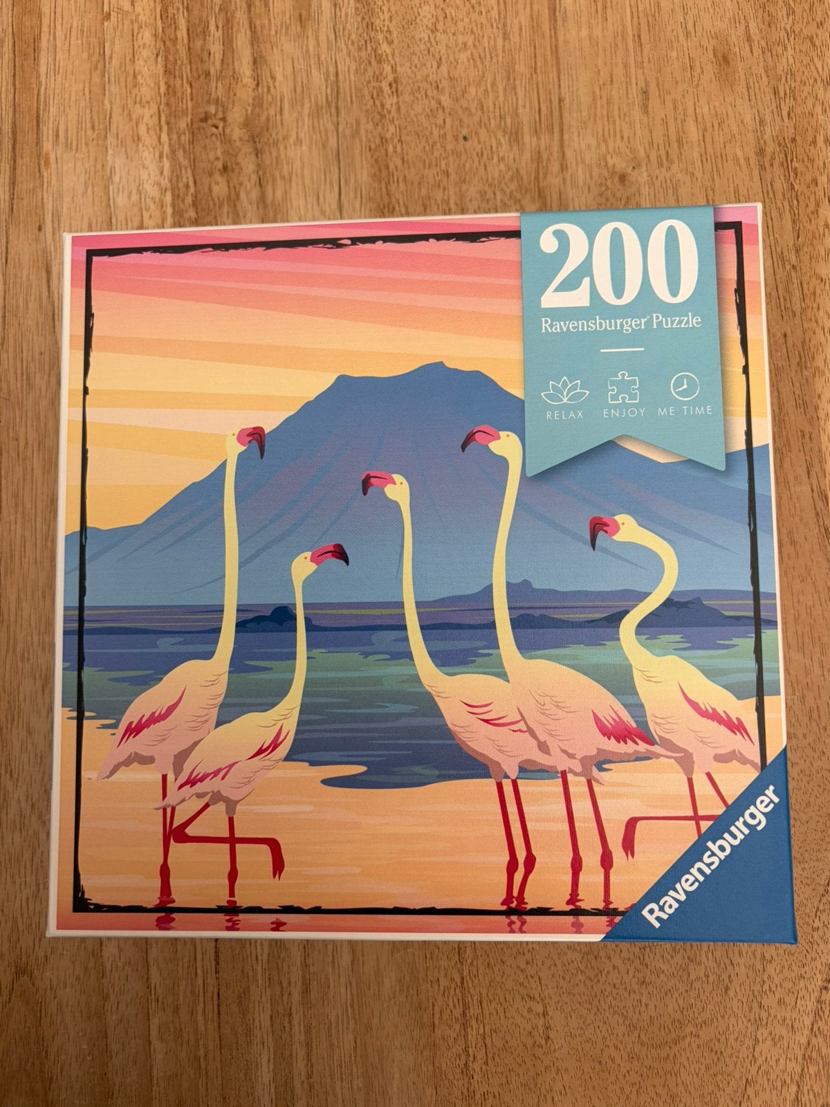 Puzzel - Ravensburger - 200 stukken - Flamingo, Enlèvement ou Envoi, Moins de 500 pièces, Comme neuf, Puzzle