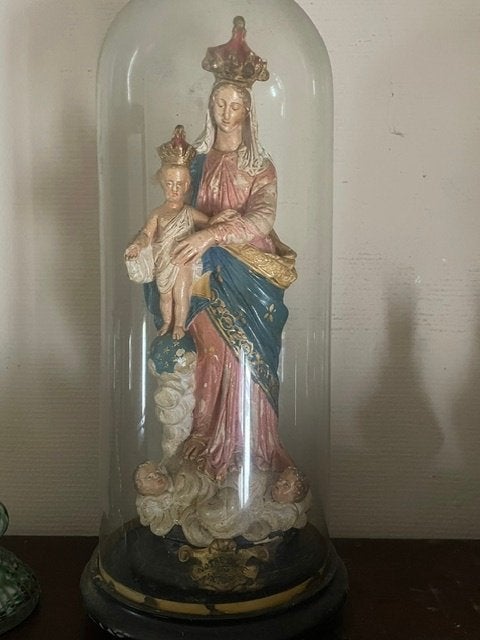 Notre - Dame des victoires - heiligen beeld in gips, Ophalen, Zo goed als nieuw, Religie