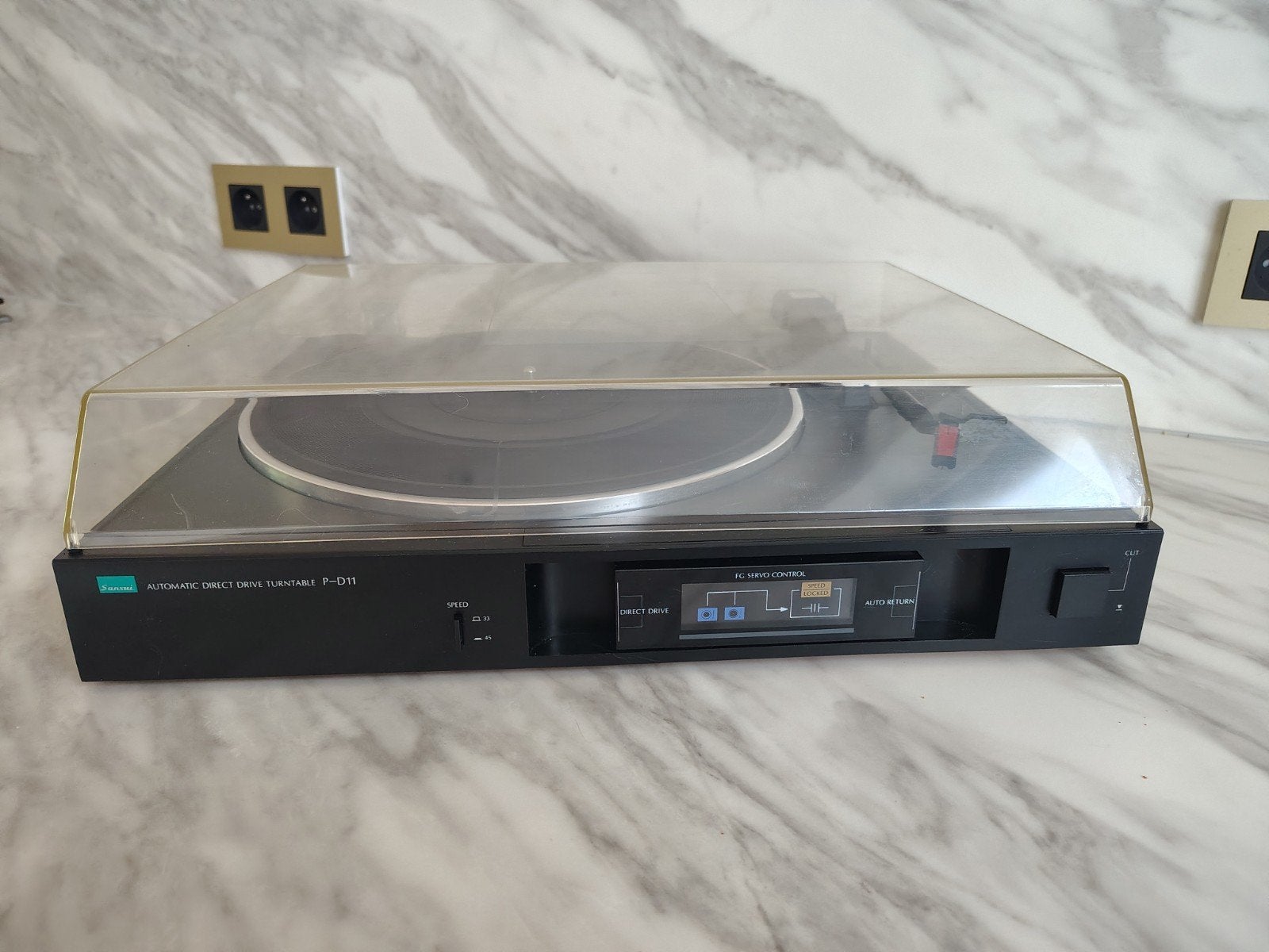 Platine Vinyle Vintage Sansui P-D11 – Entraînement Direct, Audio, Tv en Foto, Overige merken, Gebruikt, Automatisch, Ophalen of Verzenden