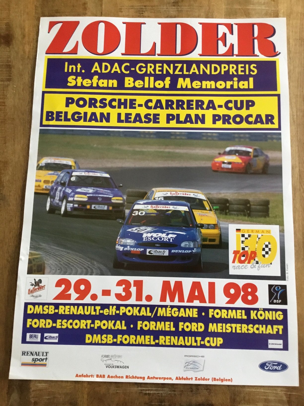 Affiche circuit zolder 1998, Ophalen of Verzenden, Zo goed als nieuw
