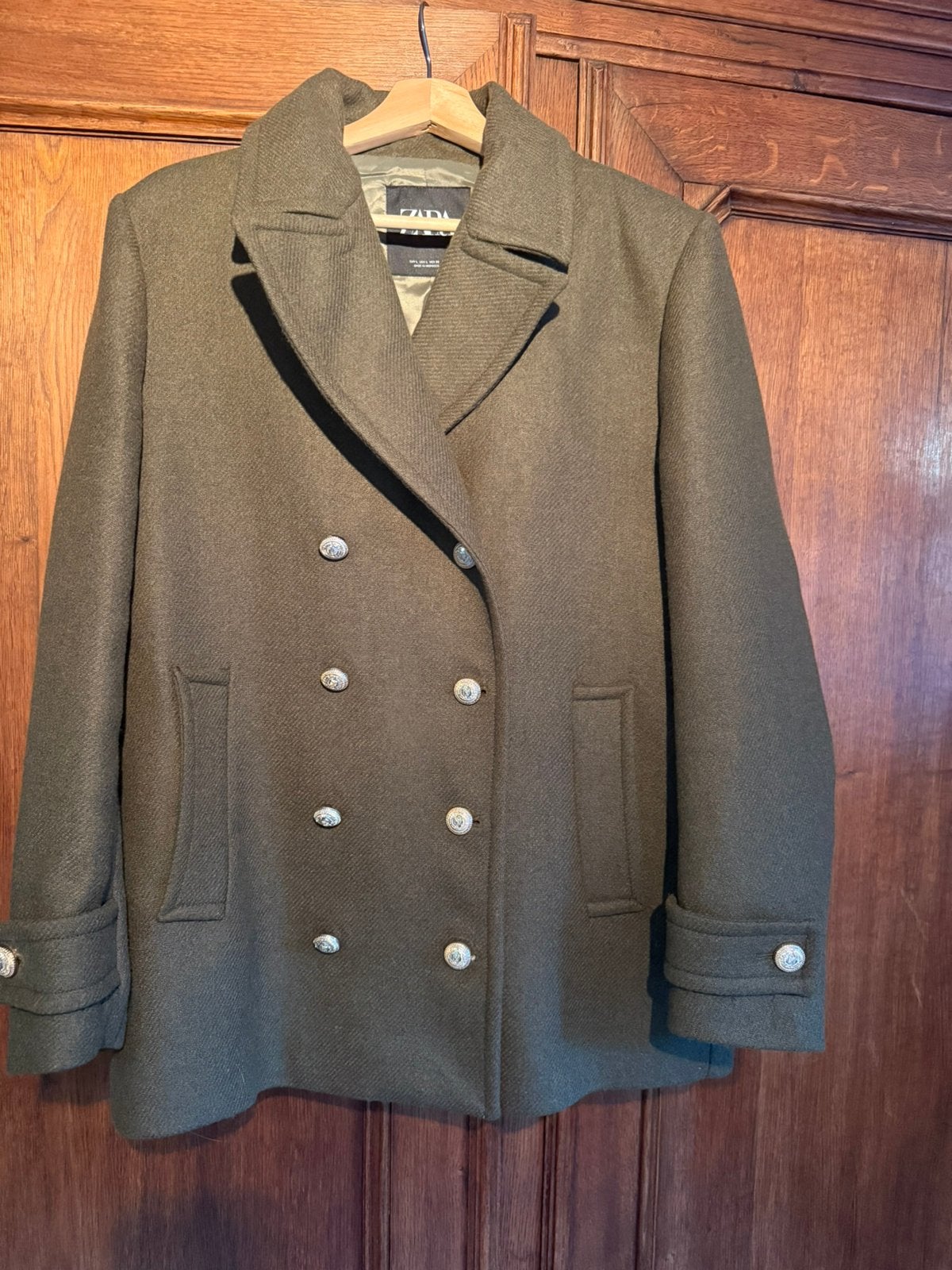 Manteau ZARA Taille L, Vêtements | Femmes, Taille 42/44 (L), Comme neuf, Manteau, Vert
