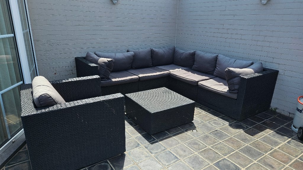Lounge set, Tuin en Terras, Ophalen, Kunststof, Gebruikt, Bank