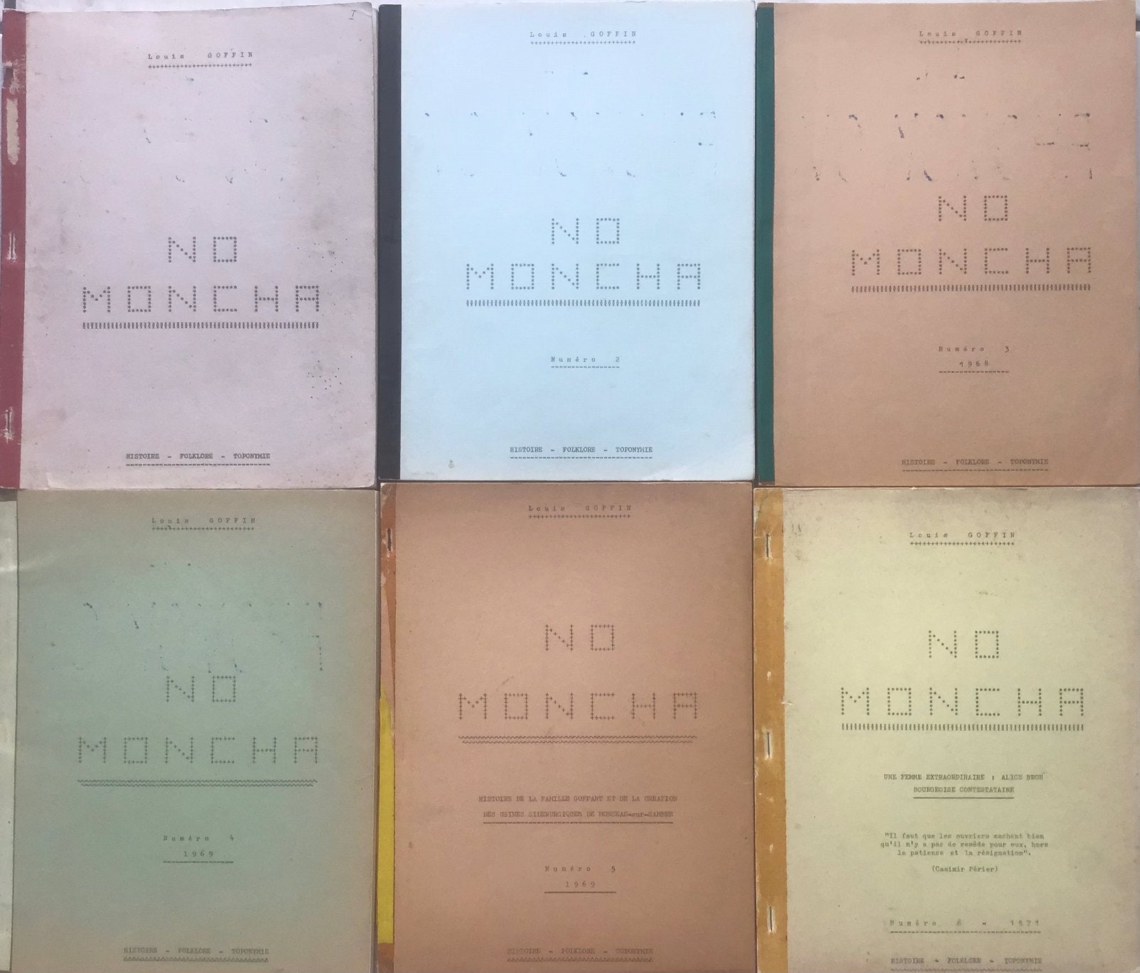 Monceau. Historische tijdschriften „NO MONCHA”, Boeken, Geschiedenis | Nationaal, Ophalen of Verzenden, Gelezen