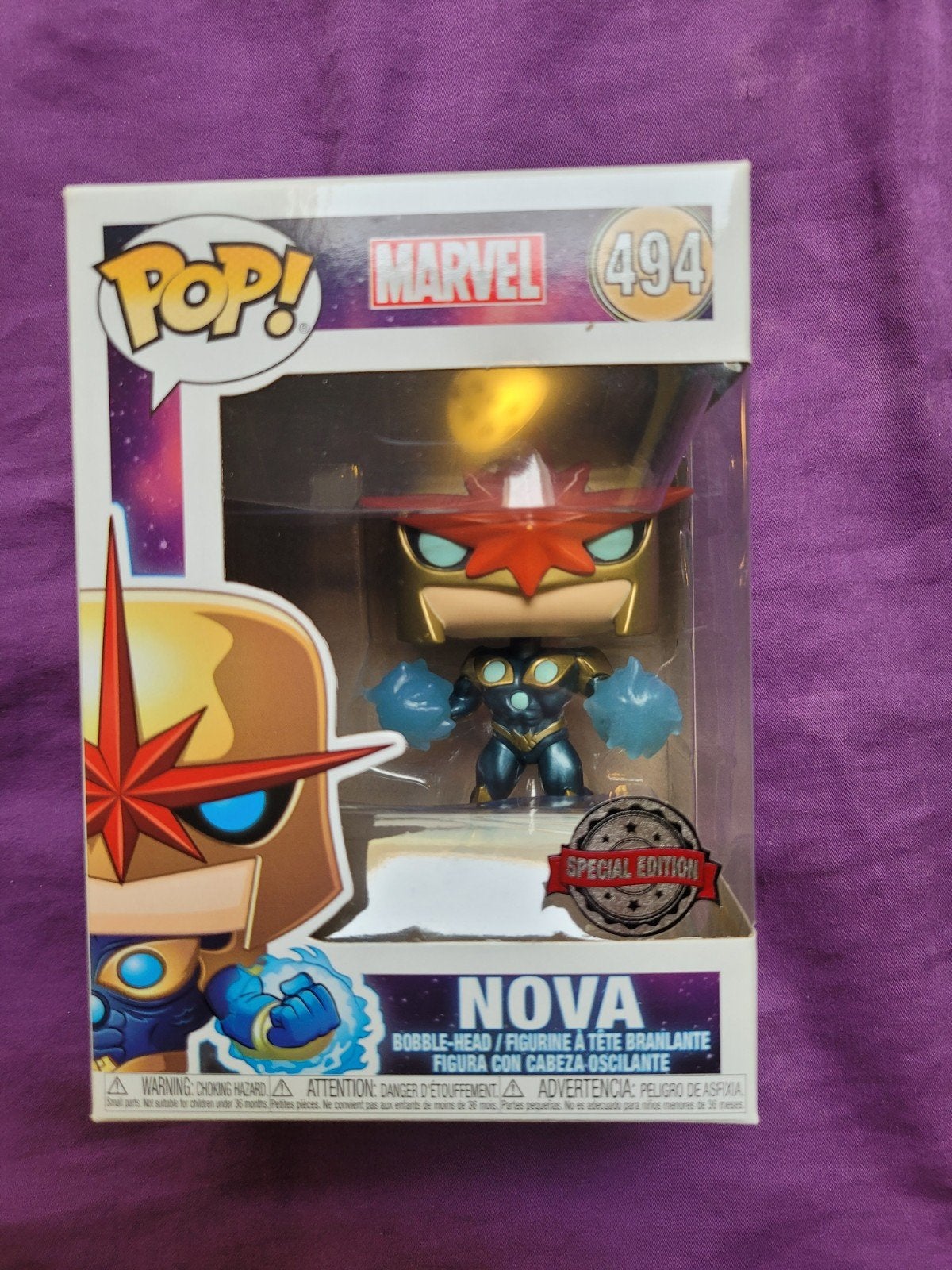 Funko Pop! Marvel Comics: Nova 494 - Metallic Special Editi, Ophalen of Verzenden, Nieuw