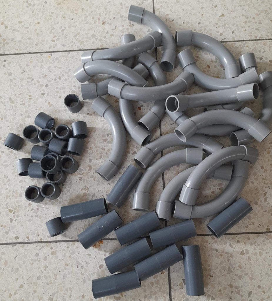 90 Graden PVC profile bochten 20 MM, Doe-het-zelf en Bouw, Ophalen of Verzenden, Nieuw, PVC, Bochten